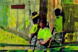 Girls in Green, San Antonio Aguas Calientes, Guatemala
